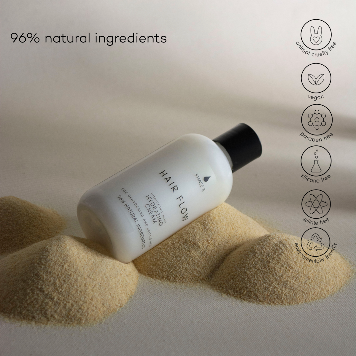 Dry Hair Rescue Kit – Hydrating Shampoo, Hair Mask & Cream with Hyaluronic Acid - Hair Flow